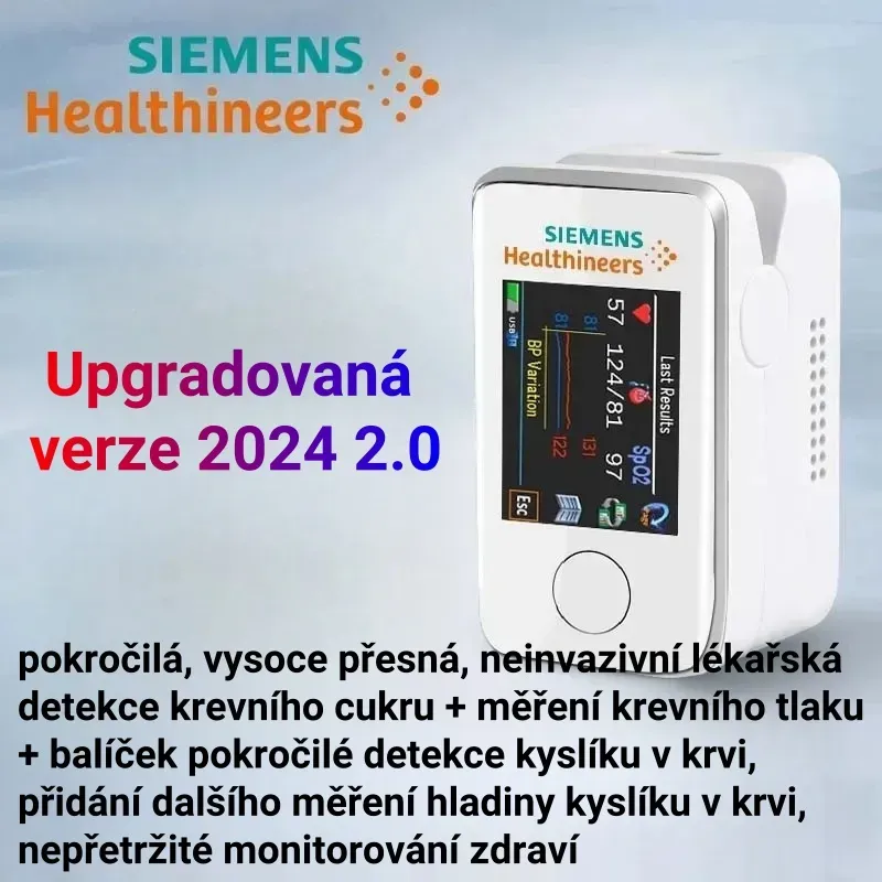 [Neinvazivní multifunkční glukometr] Detekce glukózy v krvi, detekce kyseliny močové, detekce pulsu, detekce tělesné teploty, záznam dat. Velký dotykový displej. Bluetooth připojení